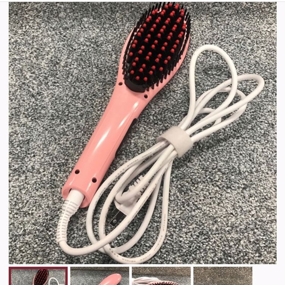 straightening iron brush